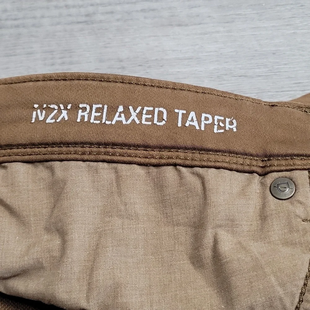 👖DU/ER DUER Pants Mens 34x32 Tan-Camel N2X Relaxed Taper Performance Stretch